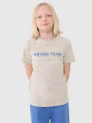 T-SHIRT CHŁOPIĘCY 4F DZIECIĘCY BAWEŁNIANY Z. Brązowe t-shirty dla chłopców 4f, bez wzorów, z bawełny, bez ramiączek. Za 39.99 zł.
