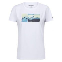 Koszulka Górska Damska Fingal VIII. Białe koszulki sportowe damskie Regatta, xl, bez wzorów, bez kołnierzyka, bez ramiączek. Za 31.99 zł.