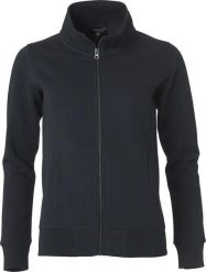 Clique Classic Cardigan Women - kardigan sweatshirt z kieszeniami na zamek. Czarne bluzy damskie CLIQUE, s, bez wzorów, z bawełny. Za 212.53 zł.