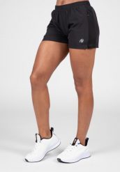 Marietta Szorty - Czarny. Czarne szorty sportowe damskie GORILLA WEAR, s, bez wzorów, z poliesteru, na fitness i siłownię. Za 229.00 zł.