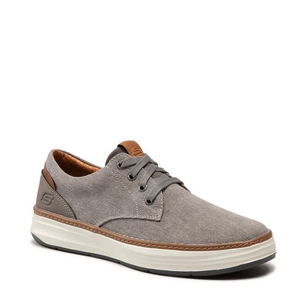 Półbuty Skechers. Szare półbuty na co dzień męskie Skechers, bez zapięcia. Za 246.99 zł.