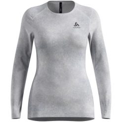 Bielizna termoaktywna z długim rękawem Odlo BL TOP crew neck l/s ACTIVE. Szara bielizna termoaktywna damska Odlo, l, bez wzorów, z materiału, bez ramiączek, długie. Za 208.99 zł.