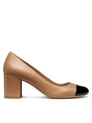 Geox Czółenka D Virnilisa 65 D56YYC 0TU66 C0015 Beżowy. Brązowe czółenka damskie Geox, bez wzorów, ze skóry, bez obcasa, bez zapięcia. Za 359.99 zł.