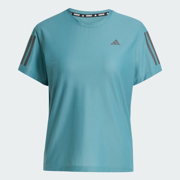 Koszulka Own The Run. Szare koszulki sportowe damskie Adidas, s, bez wzorów, z elastanu, bez kołnierzyka, bez ramiączek, do biegania. Za 153.60 zł.