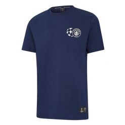 T-shirt Puma Man City Męski Mcfc Fw Ucl Bespoke T-shirt Granatowy. Czarne koszulki sportowe męskie Puma, m, bez wzorów, eleganckie, bez kołnierzyka. Za 89.00 zł.