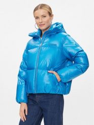 Tommy Hilfiger Kurtka puchowa New York Gloss WW0WW40836 Niebieski Relaxed Fit. Niebieskie kurtki damskie Tommy Hilfiger, l, bez wzorów, z puchu, bez kaptura. Za 1,119.00 zł.