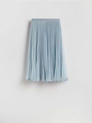 Spódnica midi - jasnoniebieski. Niebieskie spódnice damskie Reserved, l, bez wzorów, z tiulu, midi, rozkloszowane. Za 119.99 zł.