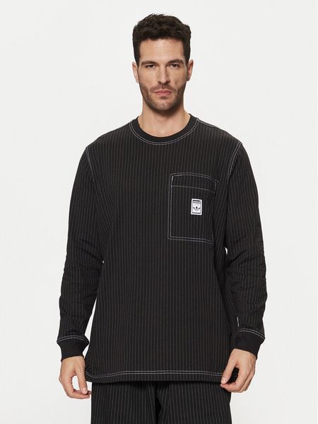 Adidas Longsleeve Wabash JP4479 Czarny Loose Fit. Czarne bluzki z długim rękawem męskie Adidas, m, bez wzorów, z bawełny, bez kołnierzyka. Za 119.99 zł.