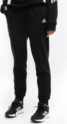 Spodnie damskie adidas Essentials Linear French Terry Cuffed czarne IC6868 2XL. Czarne spodnie sportowe damskie Adidas, xl, bez wzorów. Za 257.48 zł.