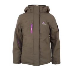 Parka dziewczęca Peak Mountain Fadika. Brązowe kurtki i płaszcze dla dziewczynek Peak Mountain, bez wzorów, z polaru, długie. Za 152.50 zł.