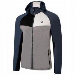 Bluza turystyczna z suwakiem i kapturem męska Contend. Szare bluzy męskie Dare 2b, na jesień, m, bez wzorów, z elastanu. W wyprzedaży za 287.55 zł.