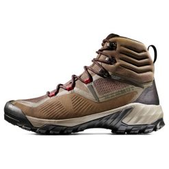 Buty trekkingowe męskie Mammut Sapuen High Gtx. Brązowe trekkingi męskie Mammut, na jesień, za kostkę. Za 843.00 zł.