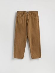 Jeansy loose fit - brązowy. Brązowe jeansy męskie Reserved. Za 139.99 zł.