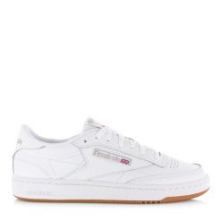 Buty Reebok Club C 85 Białe. Białe obuwie sportowe damskie Reebok, bez wzorów, ze skóry, trekkingowe, Reebok Club. Za 349.99 zł.