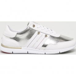 Tommy Hilfiger - Buty. Szare obuwie sportowe damskie Tommy Hilfiger, z materiału. Za 449.90 zł.