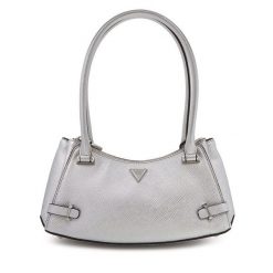 Torebka Guess. Szare torebki do ręki damskie Guess, z aplikacjami, klasyczne, bez dodatków. Za 349.99 zł.