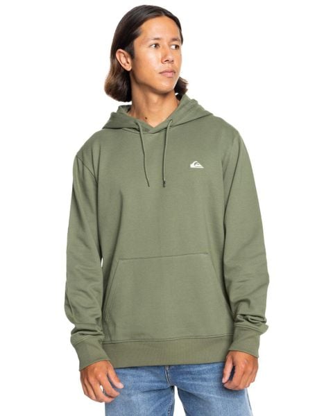Bluza z kapturem dla Mężczyzn BASIC Zielony. Zielone bluzy męskie Quiksilver, m, bez wzorów, z bawełny, z kapturem. Za 189.99 zł.