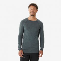 Koszulka bezszwowa męska Simond Alpinism z wełną. Szare koszulki sportowe męskie SIMOND, m, bez wzorów, z dzianiny, bez kołnierzyka, bez ramiączek, trekkingowe. Za 159.99 zł.