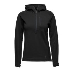 Bluza damska z kapturem Black Diamond Coefficient QZ. Czarne bluzy damskie Black Diamond, na zimę, l, bez wzorów, z kapturem. Za 594.00 zł.