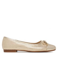 Baleriny Clara Barson. Żółte baleriny damskie Clara Barson, bez wzorów, bez obcasa. Za 79.99 zł.