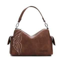 Torebka Desigual. Brązowe torebki do ręki damskie Desigual, bez wzorów, klasyczne, bez dodatków. Za 249.99 zł.