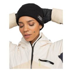 Czapka z dzianiny dla Kobiety FOLKER Czarny. Czarne czapki i kapelusze damskie Roxy, na zimę, bez wzorów, z dzianiny. Za 119.00 zł.