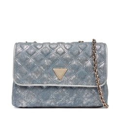 Torebka Guess. Niebieskie torebki do ręki damskie Guess, z aplikacjami, klasyczne, bez dodatków. Za 589.99 zł.