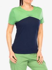 Koszulka wspinaczkowa damska La Sportiva Roof T-Shirt. Niebieskie t-shirty damskie La Sportiva, xs, bez wzorów, z bawełny, bez kołnierzyka. Za 175.99 zł.