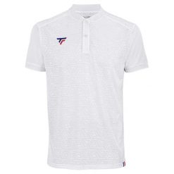 Polo Tecnifibre Team Mesh. Białe koszulki polo męskie TECNIFIBRE, bez wzorów, z meshu, eleganckie, bez ramiączek. W wyprzedaży za 168.50 zł.