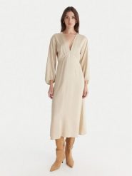 ViCOLO Sukienka koktajlowa TF0250 Beżowy Regular Fit. Brązowe sukienki damskie ViCOLO, m, bez wzorów, z wiskozy, wizytowe, bez kołnierzyka, bez ramiączek. Za 349.99 zł.