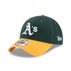 Czapka z daszkiem New Era MLB Oakland Athletics. Zielone czapki i kapelusze męskie New Era, bez wzorów, z bawełny. Za 167.50 zł.