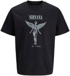 Jack&Jones koszulka t-shirt Nirvana JPRBLUNIRVANA SS TEE 12287521 BLACK M. Czarne t-shirty męskie Jack & Jones, m, bez wzorów, bez kołnierzyka. Za 119.99 zł.