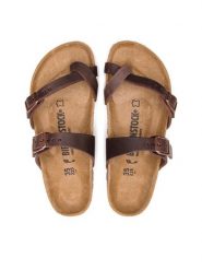 Birkenstock Japonki Mayari 0071023 Brązowy. Brązowe klapki damskie Birkenstock, bez wzorów, z nubiku, bez obcasa. Za 459.99 zł.