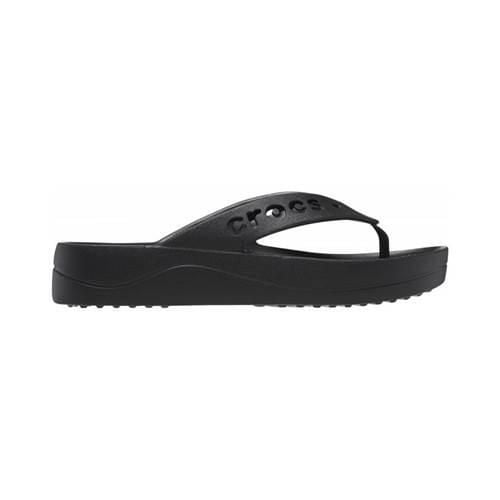 Japonki damskie Crocs Baya Platform. Czarne klapki damskie Crocs, bez wzorów, z materiału, bez obcasa. Za 139.99 zł.