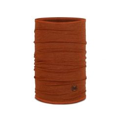 Chusta wielofunkcyjna z wełny merynosów Buff Merino Lightweight. Brązowe szaliki i chusty damskie Buff, bez wzorów, z wełny, sportowe. Za 95.99 zł.