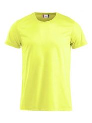 Clique Neon-T męski T-shirt z poliestru o dotyku bawełny. Żółte t-shirty męskie CLIQUE, m, bez wzorów, z bawełny, bez kołnierzyka. Za 86.59 zł.