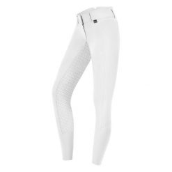 Spodnie konkursowe wysokie z pełnym silikonem dla kobiet ELT Micro Sport. Białe spodnie sportowe damskie ELT, l, z aplikacjami, z elastanu, do jazdy konnej. Za 314.45 zł.