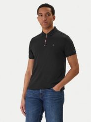 Tommy Hilfiger Polo MW0MW41613 Czarny Regular Fit. Czarne koszulki polo męskie Tommy Hilfiger, m, bez wzorów, z bawełny, bez ramiączek. Za 449.99 zł.