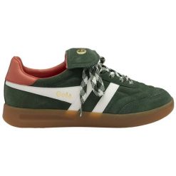 Sneakersy damscy Gola Stadia '86 Trainer. Białe obuwie sportowe damskie Gola, bez wzorów, z weluru, tenisowe. Za 506.50 zł.