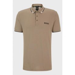 Koszulka Polo Boss Paddy Pro Light/Pastel Green regular fit beżowa. Brązowe koszulki sportowe męskie Boss, m, bez wzorów, bez kołnierzyka, bez ramiączek. Za 279.00 zł.
