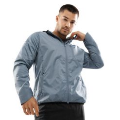 Męska treningowa kurtka wiatrówka Fitness Siroko Evolve. Niebieskie kurtki sportowe męskie SIROKO, m, bez wzorów, na fitness i siłownię. W wyprzedaży za 191.00 zł.