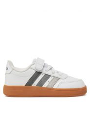 Adidas Sneakersy Breaknet 2.0 JI0962 Biały. Białe buty sportowe dziewczęce Adidas, bez wzorów, ze skóry, bez zapięcia. Za 119.99 zł.