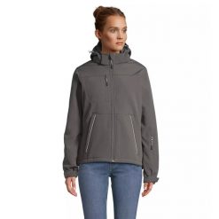 Damska kurtka softshell Sol's Rock. Szare kurtki damskie SOL'S, na zimę, m, bez wzorów, z elastanu, bez kaptura. Za 359.00 zł.