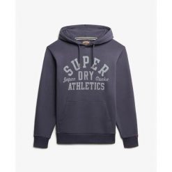 Bluza z kapturem Superdry Athletic Ess. Szare bluzy męskie Superdry., uniwersalny, bez wzorów, z bawełny, z kapturem. Za 294.50 zł.