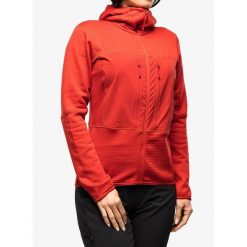 Bluza polarowa damska Berghaus MTN Guide MW Hoody. Czerwone bluzy sportowe damskie Berghaus, xl, bez wzorów, z polaru, bez kaptura, narciarskie. Za 434.99 zł.
