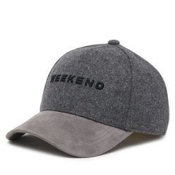 Czapka z daszkiem Weekend Max Mara. Szare czapki i kapelusze męskie Weekend Max Mara, bez wzorów. Za 344.99 zł.
