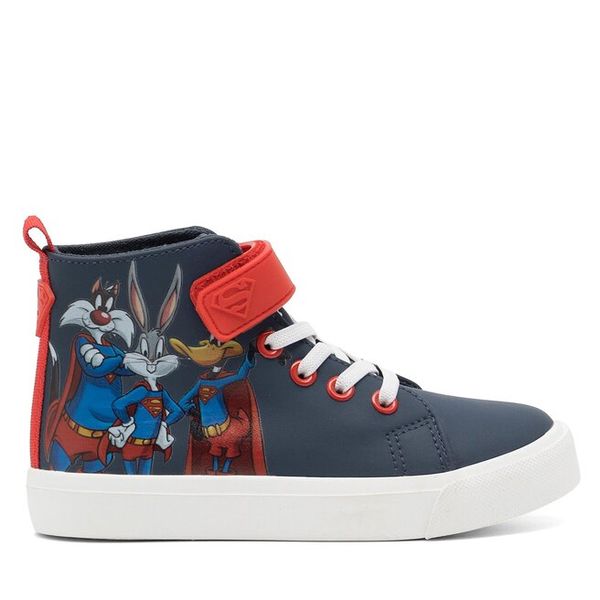 Sneakersy Looney Tunes. Niebieskie trampki i tenisówki chłopięce looney tunes, bez wzorów, bez zapięcia. Za 59.99 zł.