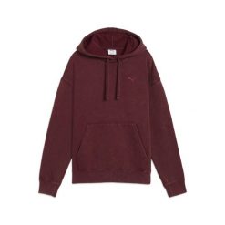 Damska bluza z kapturem Essentials Elevated o luźnym kroju z efektem sprania. Czerwone bluzy sportowe damskie Puma, bez wzorów, z kapturem, do biegania. W wyprzedaży za 189.00 zł.