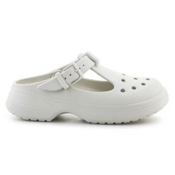 Klapki Crocs Classic Mary Jane 210581-0HZ białe. Białe klapki damskie bez wzorów, casualowe, bez obcasa. Za 380.97 zł.