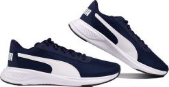Puma Buty męskie do biegania Puma Night Runner V2 granatowo-białe 379257 03 43. Białe buty sportowe męskie Puma, bez zapięcia, do biegania. Za 188.88 zł.